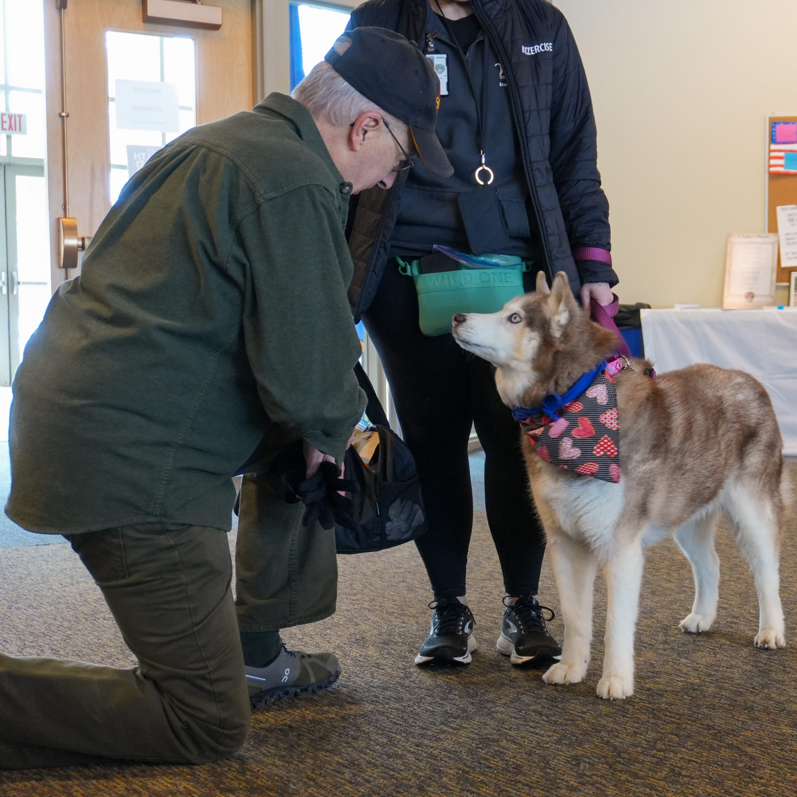 Therapy Dog visits a Veteran